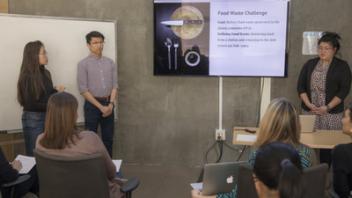students presenting